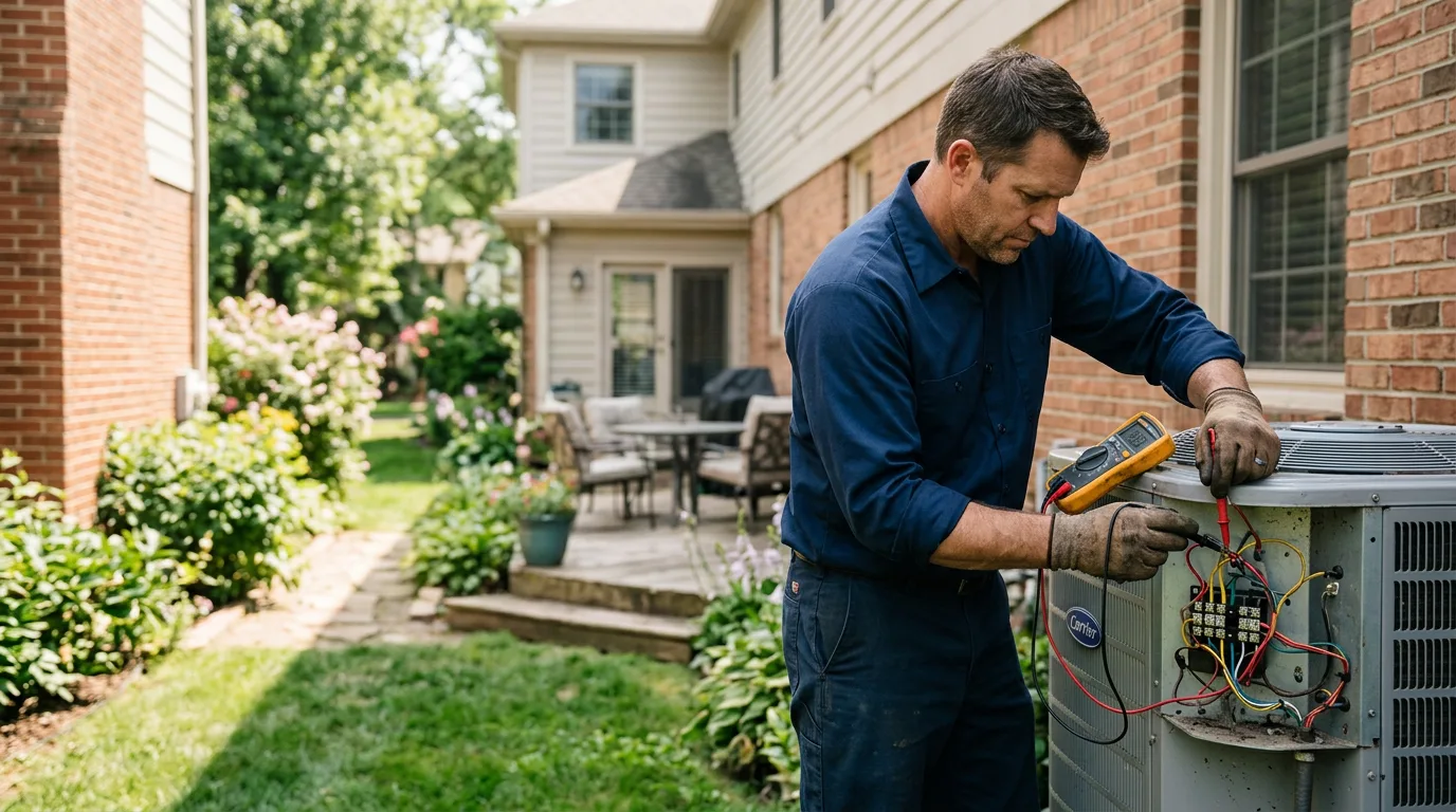 HVAC technician working near Clearmont, WY